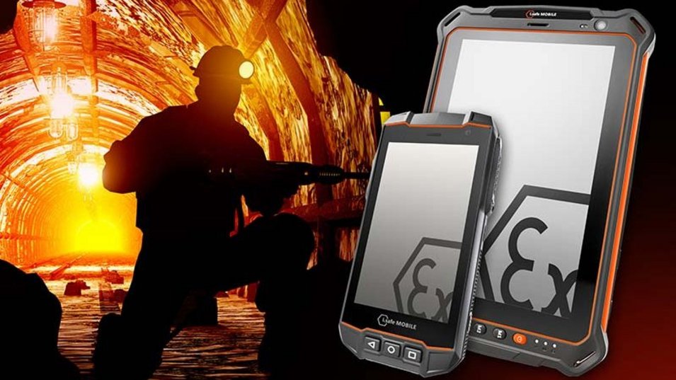 Telefone móvel e tablet para uso na mineração Telefone móvel e tablet para uso na mineração