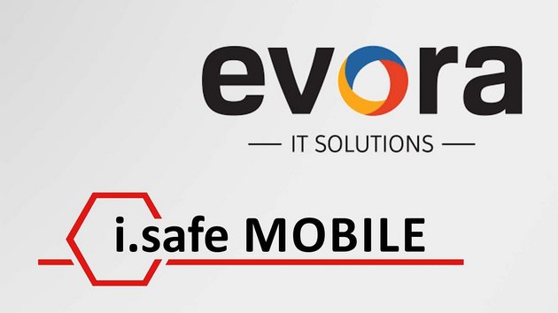 Logo i.safe MOBILE and Evora IT Logo i.safe MOBILE and Evora IT