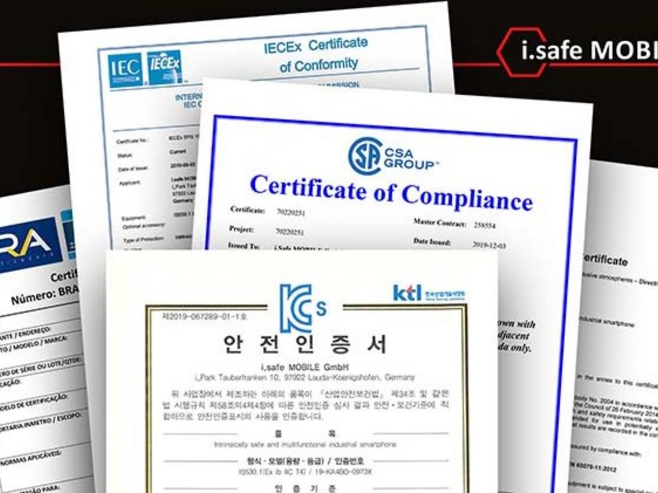 ATEX, IECEx, UKEX, INMETRO certificates Certificates